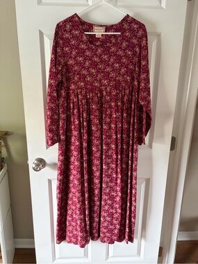 Burgundy Floral Maxi Dress